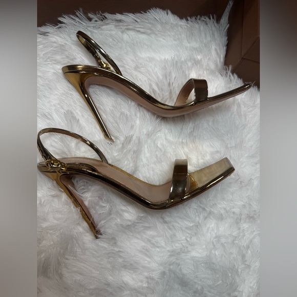Gianvito Rossi Metallic Gold Heels - Picture 5 of 16